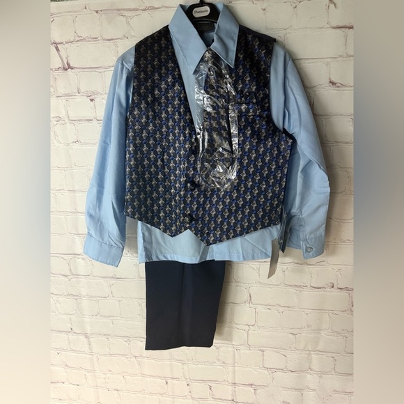 Premiere Blue Boys' 4pc Suit Set NEW - Picture 2 of 8